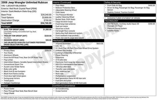 2008 Jeep Wrangler Unlimited Rubicon