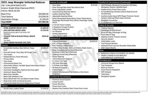 2022 Jeep Wrangler Unlimited Rubicon