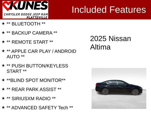 Super Black Clearcoat 2025 Nissan Altima 2.5 SV