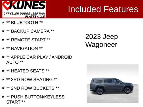 Baltic Gray Metallic Clearcoat 2023 Jeep Wagoneer Series II 4x4