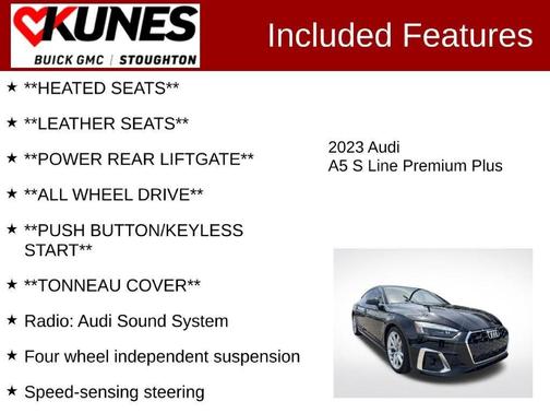 Mythos Black Metallic 2023 Audi A5 Sportback 45 S Line Premium Plus