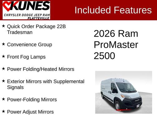 2026 RAM ProMaster 2500 Tradesman