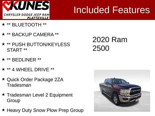 2020 RAM 2500 Tradesman Crew Cab 4X4 6'4' Box