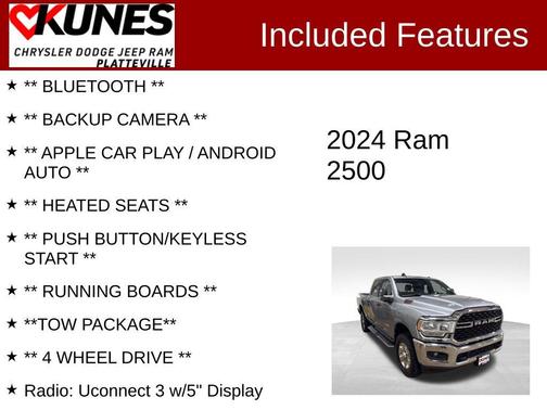 2024 RAM 2500 Big Horn Crew Cab 4x4 6'4' Box