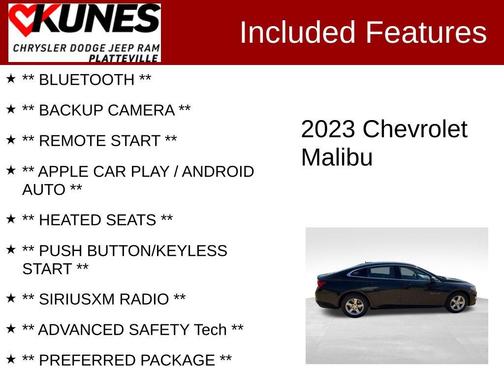 Mosaic Black Metallic 2023 Chevrolet Malibu FWD 1LT