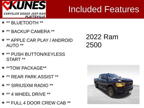2022 RAM 2500 Tradesman Crew Cab 4x4 6'4' Box