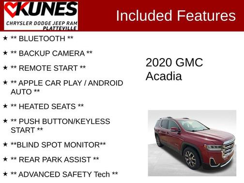 2020 GMC Acadia SLE