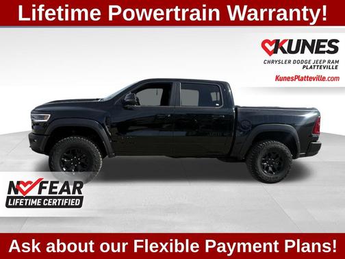 Diamond Black Crystal Pearlcoat 2026 RAM 1500 RHO Crew Cab 4x4 5'7' Box