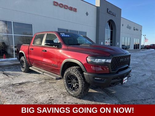 Delmonico Red Pearl-Coat Exterior Paint 2026 RAM 1500 Rebel