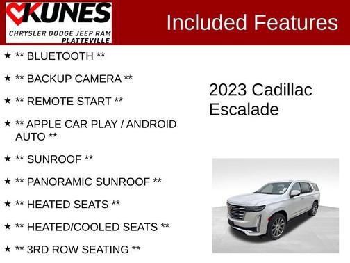 2023 Cadillac Escalade Premium Luxury Platinum