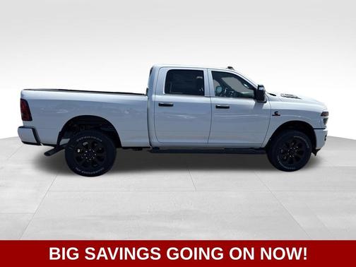 Bright White Clear-Coat Exterior Paint 2026 RAM 2500 Black Express Crew Cab 4x4 6'4' Box