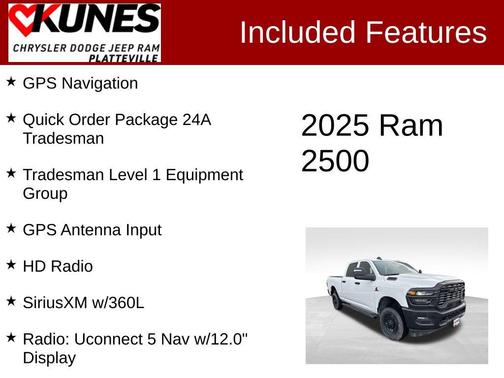 2025 RAM 2500 Tradesman Crew Cab 4x4 6'4' Box