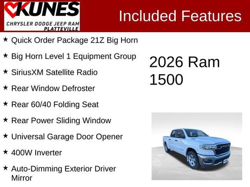 2026 RAM 1500 Big Horn/Lone Star