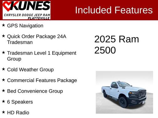 2025 RAM 2500 Tradesman Regular Cab 4x4 8' Box