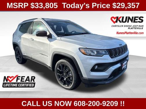 Silver Zynith Metallic Clear-Coat Exterior Paint 2026 Jeep Compass Latitude