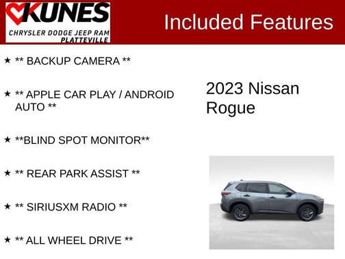 Gun Metallic 2023 Nissan Rogue S