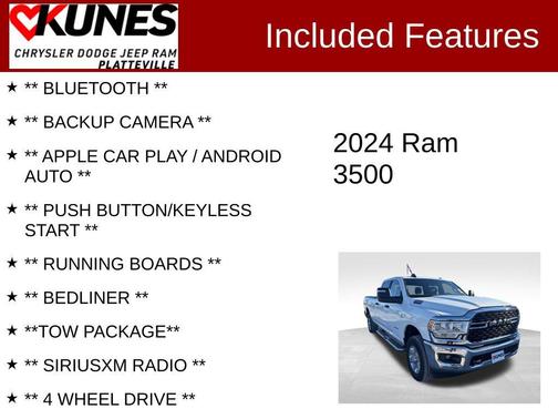 2024 RAM 3500 Big Horn Crew Cab 4x4 8' Box