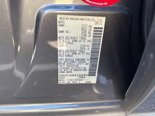 2022 Nissan Frontier SV