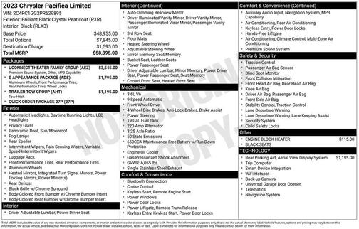 2023 Chrysler Pacifica Limited