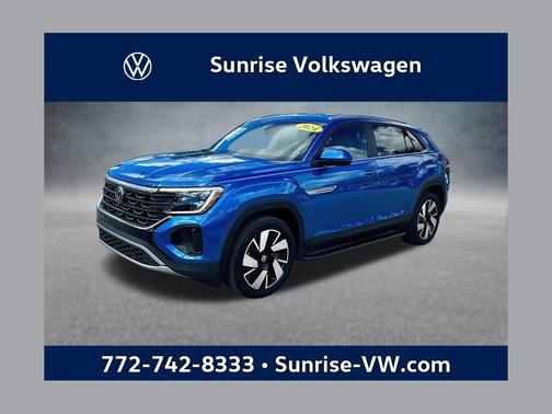 Kingfisher Blue 2024 Volkswagen Atlas Cross Sport 2.0T SE w/Technology