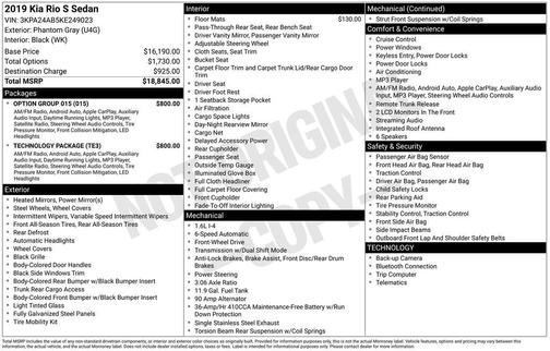 2019 Kia Rio S