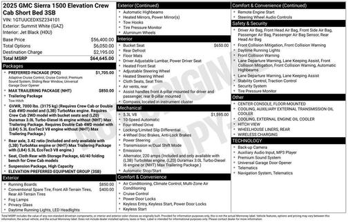 2025 GMC Sierra 1500 Elevation