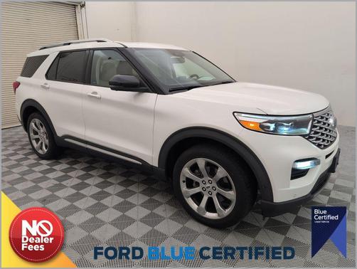 Star White Metallic Tri-Coat 2020 Ford Explorer Platinum