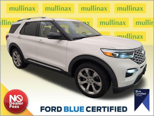 Star White Metallic Tri-Coat 2020 Ford Explorer Platinum
