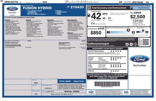 2018 Ford Fusion Hybrid SE