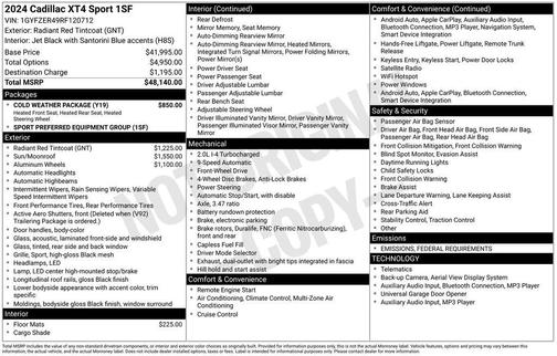 2024 Cadillac XT4 Sport