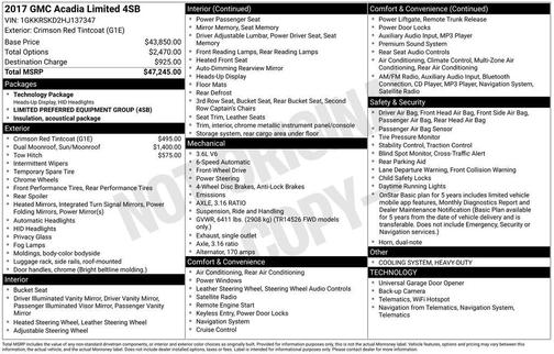 2017 GMC Acadia Limited Limited