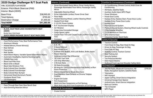 2020 Dodge Challenger R/T Scat Pack