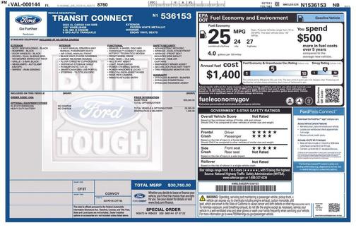 Frozen White 2022 Ford Transit Connect XL Cargo Van