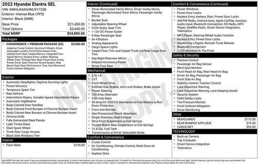 2022 Hyundai ELANTRA SEL