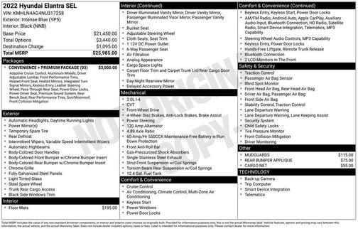2022 Hyundai ELANTRA SEL