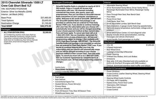 2015 Chevrolet Silverado 1500 1LT