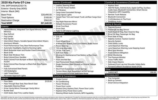 2020 Kia Forte GT-Line