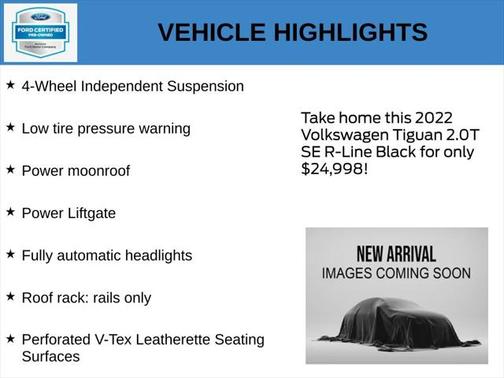 2022 Volkswagen Tiguan 2.0T SE R-Line Black
