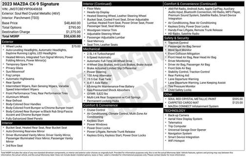 2023 Mazda CX-9 Signature