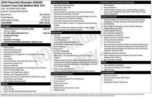 2025 Chevrolet Silverado 2500 Custom