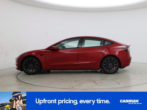 Red 2021 Tesla Model 3 Performance