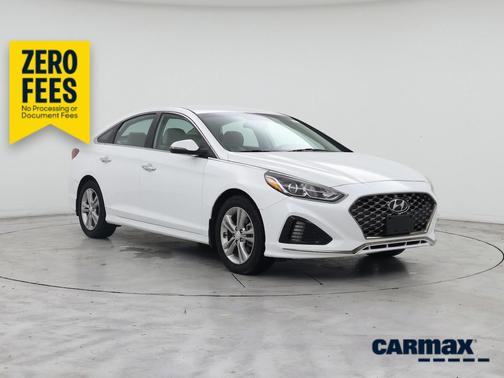 White 2019 Hyundai SONATA SEL