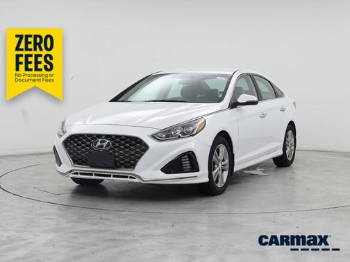White 2019 Hyundai SONATA SEL