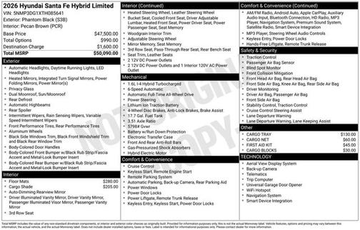 2026 Hyundai SANTA FE HEV Limited