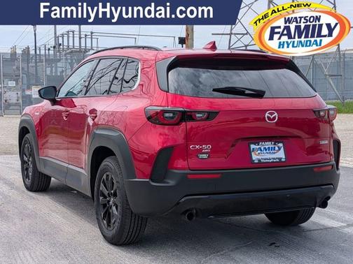 Soul Red Crystal Metallic 2025 Mazda CX-50 Hybrid Premium Package
