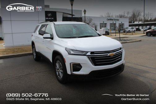 Summit White 2022 Chevrolet Traverse LT Cloth