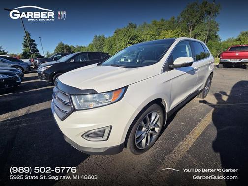 White Platinum Metallic Tri-Coat 2018 Ford Edge Titanium