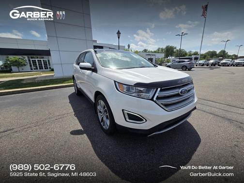 White Platinum Metallic Tri-Coat 2018 Ford Edge Titanium