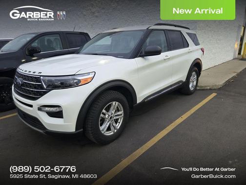 Star White Metallic Tri-Coat 2020 Ford Explorer XLT