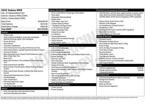 2022 Subaru WRX Base